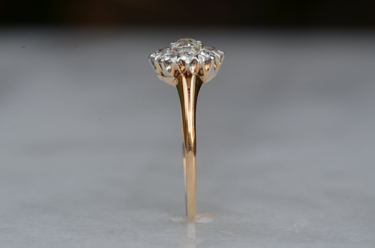Scintillating Vintage Old Euro Cluster Ring