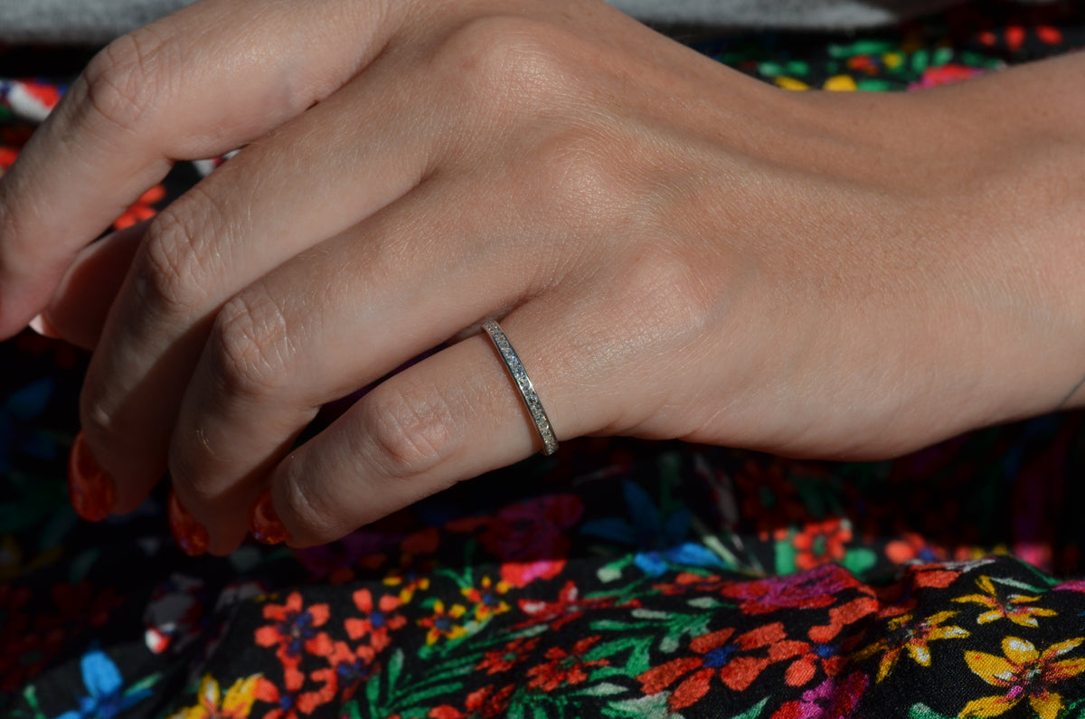 Fine Personalized Platinum Eternity Band 5-26-34