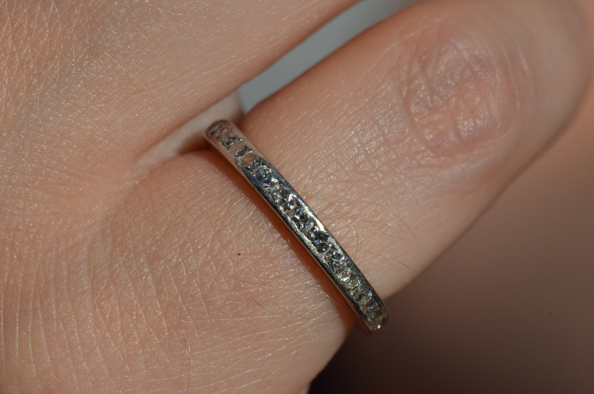 Small Vintage Platinum Eternity Band