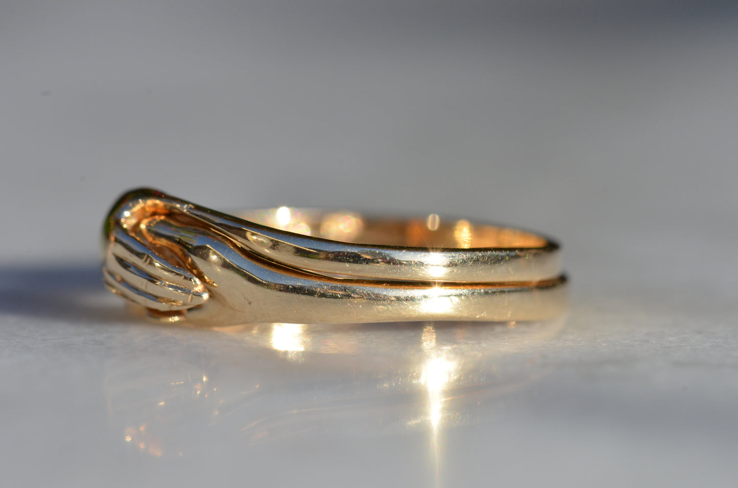 Lovely Estate Gimmel Fede Ring