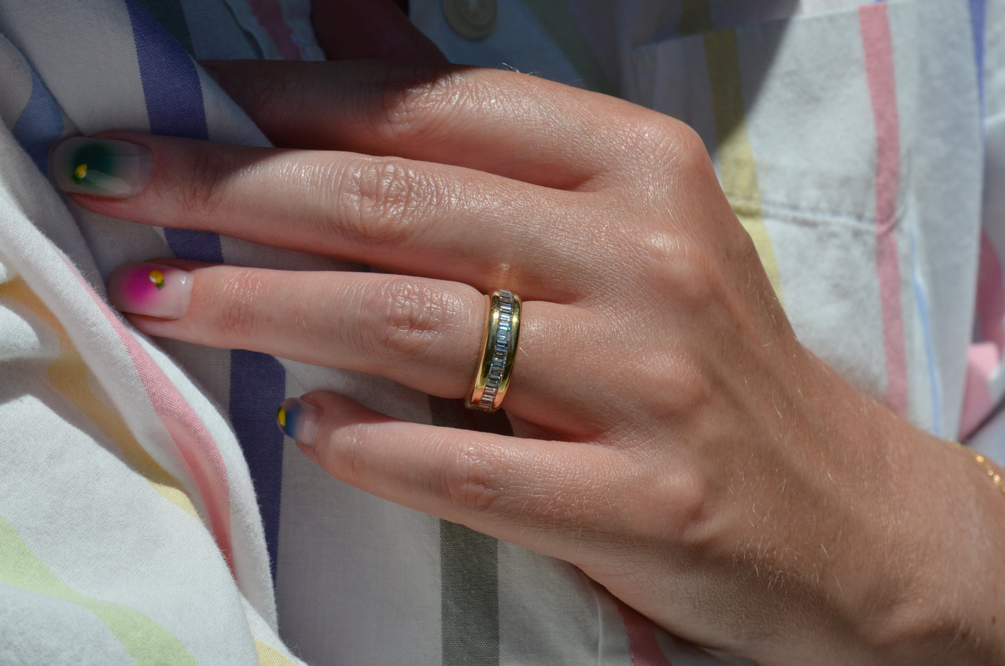 Bold Baguette 2/3 Eternity Band