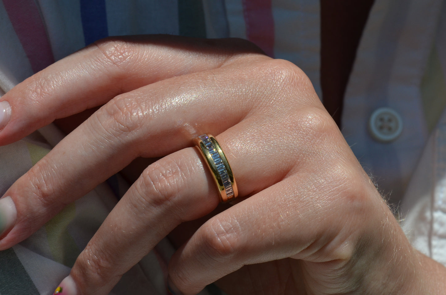 Bold Baguette 2/3 Eternity Band