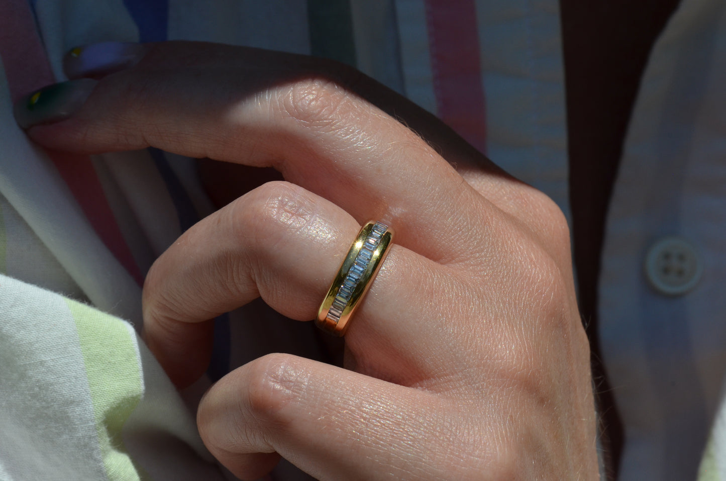 Bold Baguette 2/3 Eternity Band