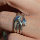 Slim Platinum Double Snake Ring