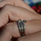 Slim Platinum Double Snake Ring