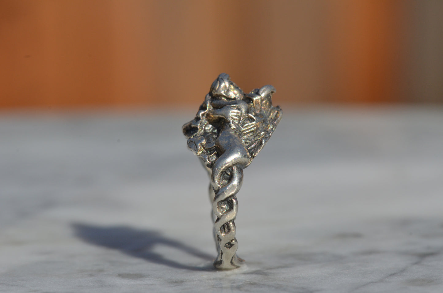 Bold Vintage Lovers' Embrace Ring