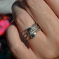 Slim Platinum Double Snake Ring