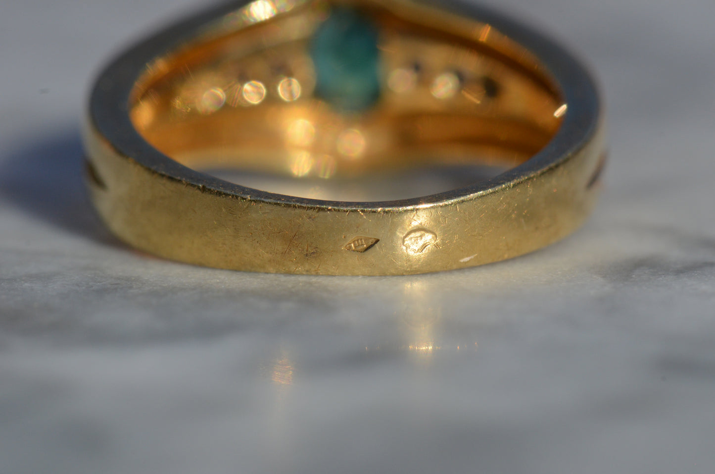 Heavy Glam French Emerald Ring