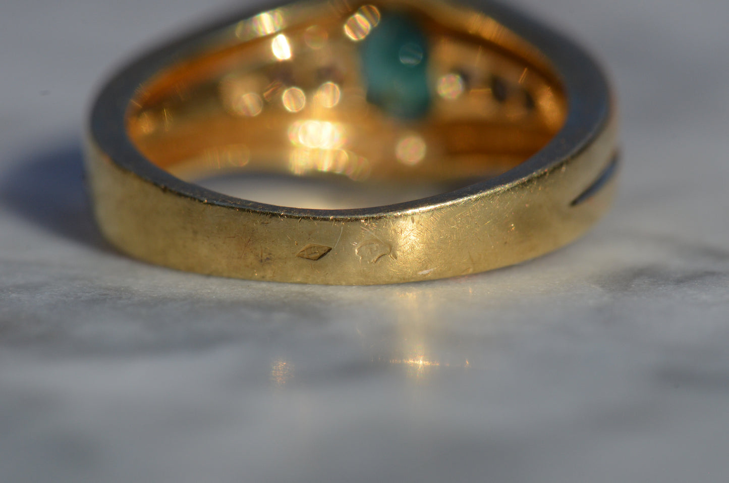 Heavy Glam French Emerald Ring