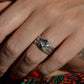 Slim Platinum Double Snake Ring