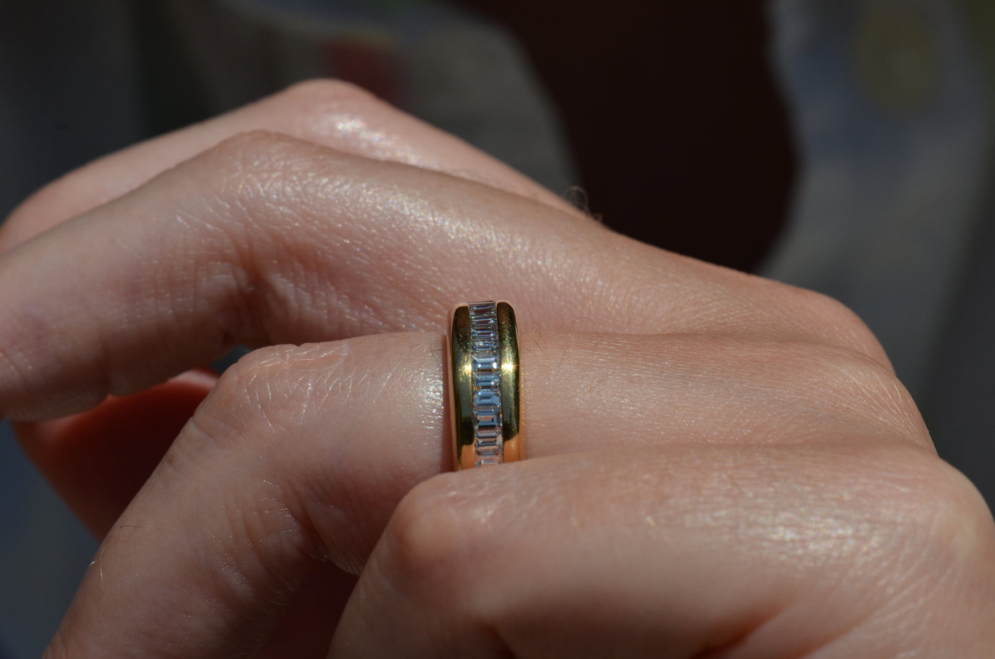 Bold Baguette 2/3 Eternity Band