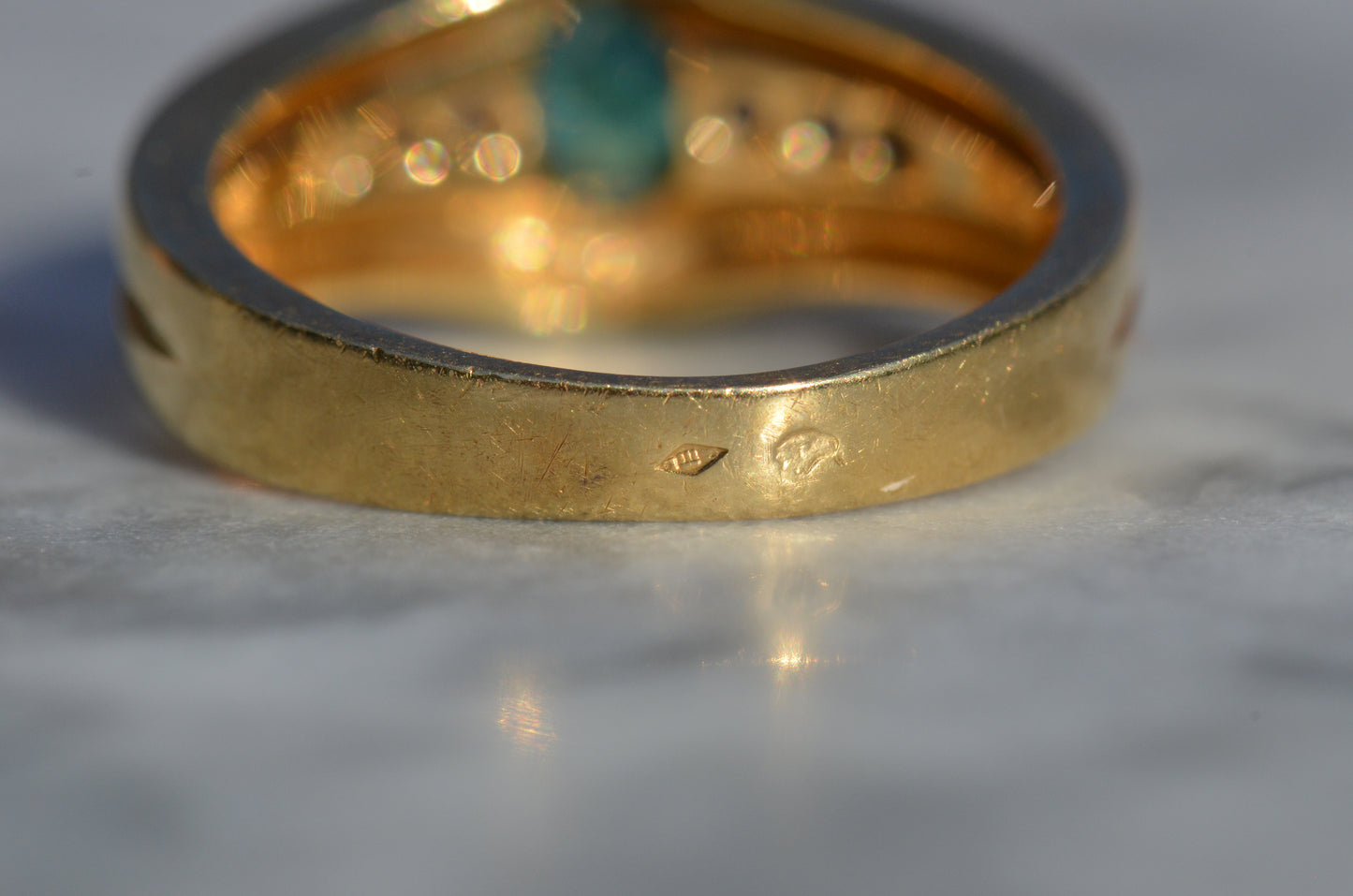 Heavy Glam French Emerald Ring