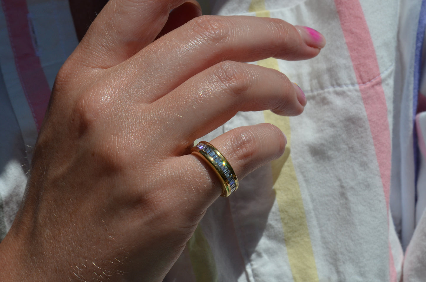 Bold Baguette 2/3 Eternity Band
