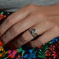 Slim Platinum Double Snake Ring