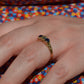 Dazzling Antique Sapphire and Diamond Trilogy Ring