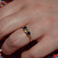 Dazzling Antique Sapphire and Diamond Trilogy Ring