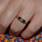 Dazzling Antique Sapphire and Diamond Trilogy Ring