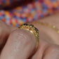 Dazzling Antique Sapphire and Diamond Trilogy Ring