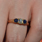 Dazzling Antique Sapphire and Diamond Trilogy Ring