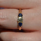 Dazzling Antique Sapphire and Diamond Trilogy Ring