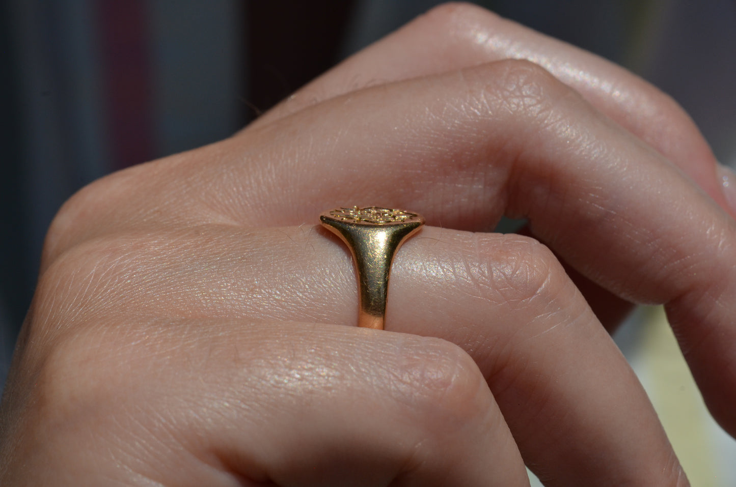 Fancy Antique Monogram Signet MRH