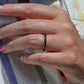 Velvety Synthetic Sapphire Eternity Band