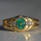 Heavy Glam French Emerald Ring