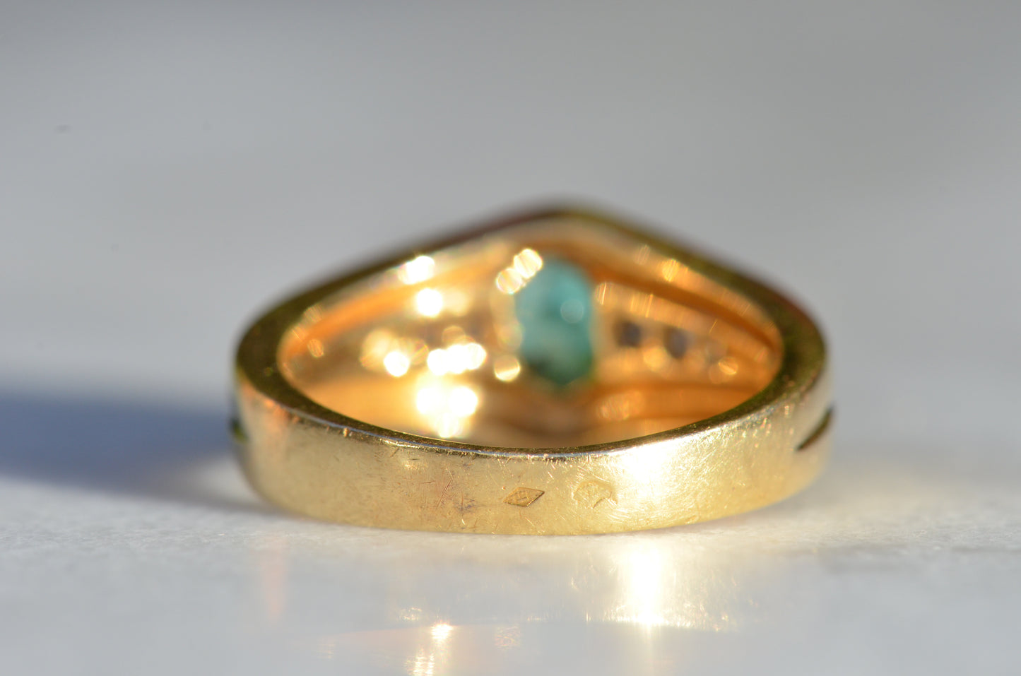 Heavy Glam French Emerald Ring