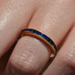 Velvety Synthetic Sapphire Eternity Band