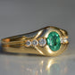 Heavy Glam French Emerald Ring