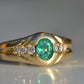 Heavy Glam French Emerald Ring