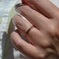 Slim Synthetic Ruby Eternity Band