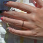 Slim Synthetic Ruby Eternity Band