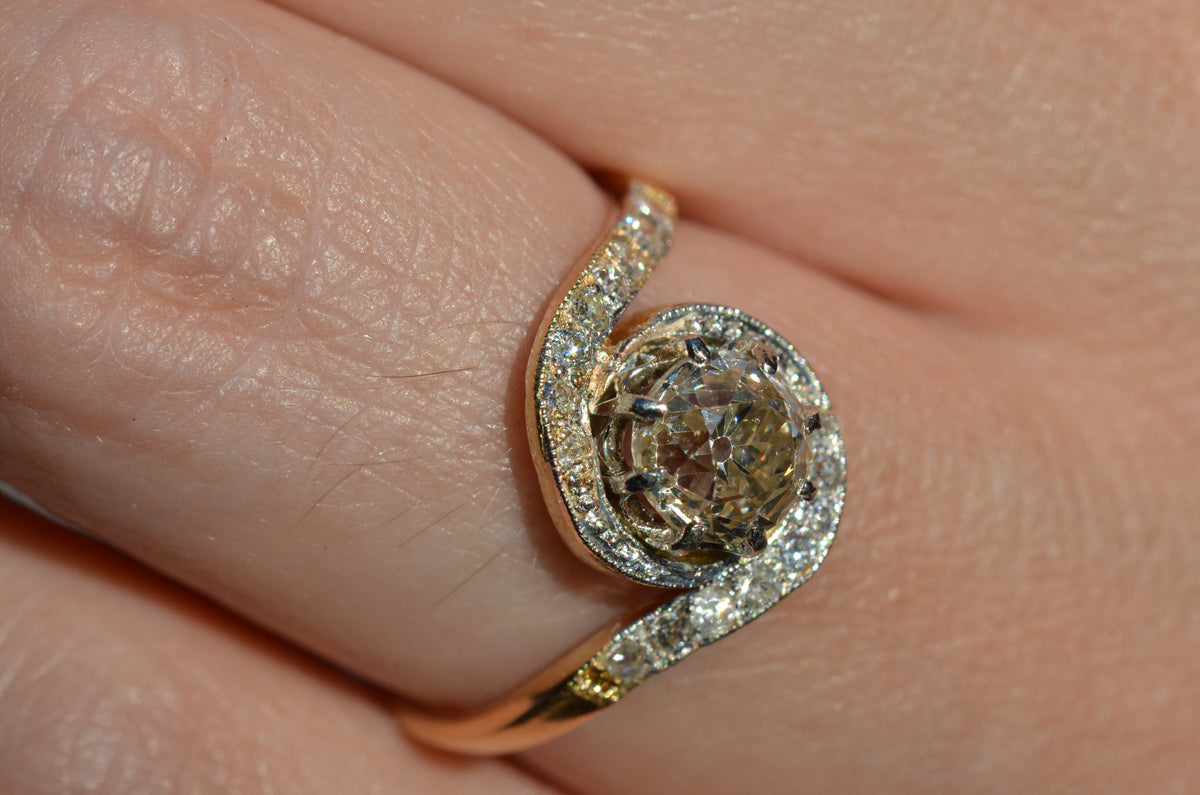 Dynamic Antique French Tourbillon Ring