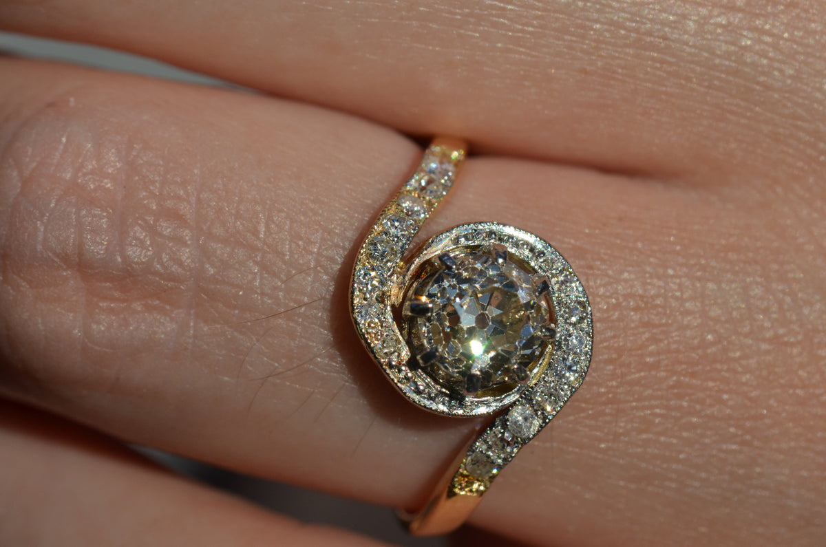 Dynamic Antique French Tourbillon Ring