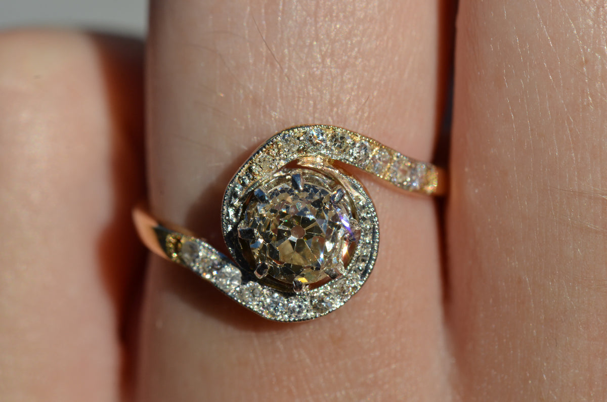 Dynamic Antique French Tourbillon Ring