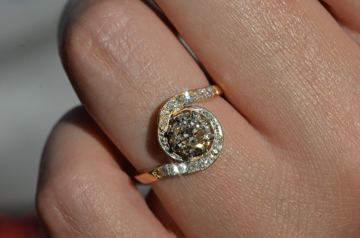 Dynamic Antique French Tourbillon Ring