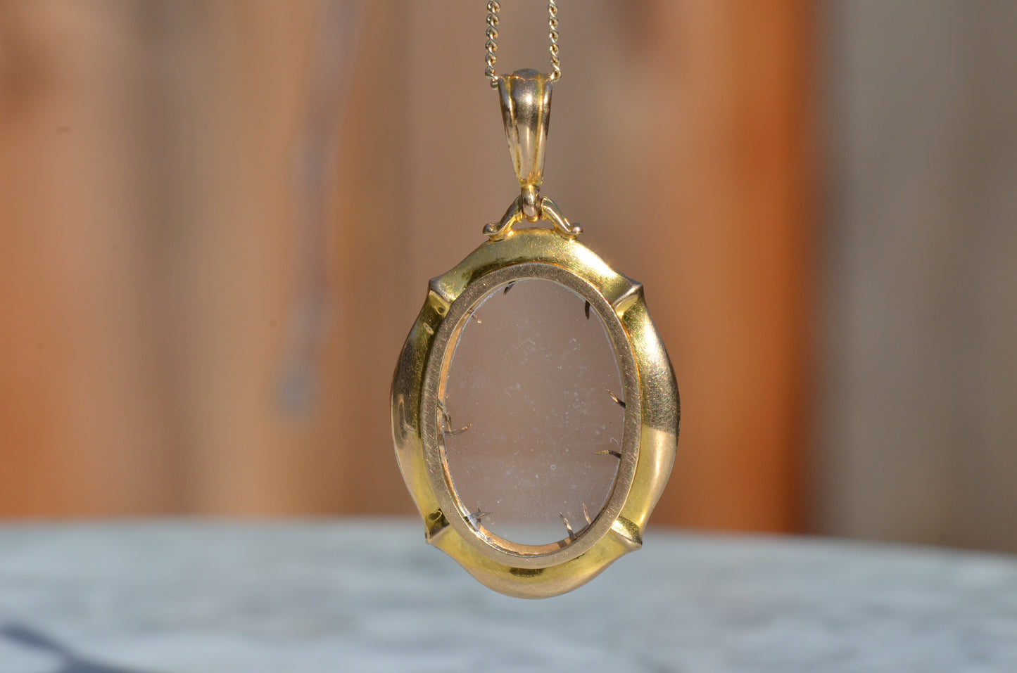 Warm Antique Glass Locket