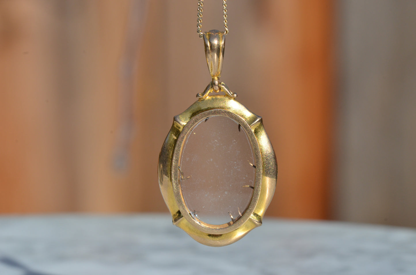Warm Antique Glass Locket