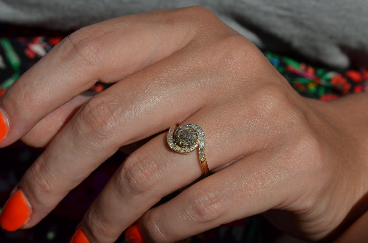 Dynamic Antique French Tourbillon Ring