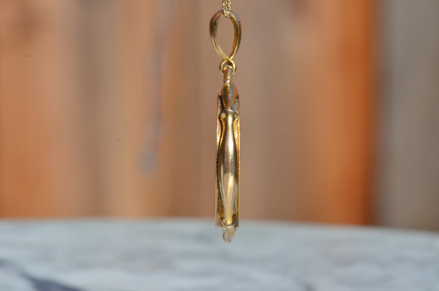 Warm Antique Glass Locket