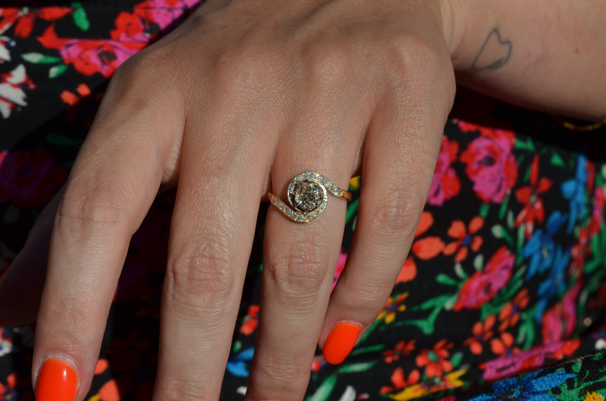 Dynamic Antique French Tourbillon Ring