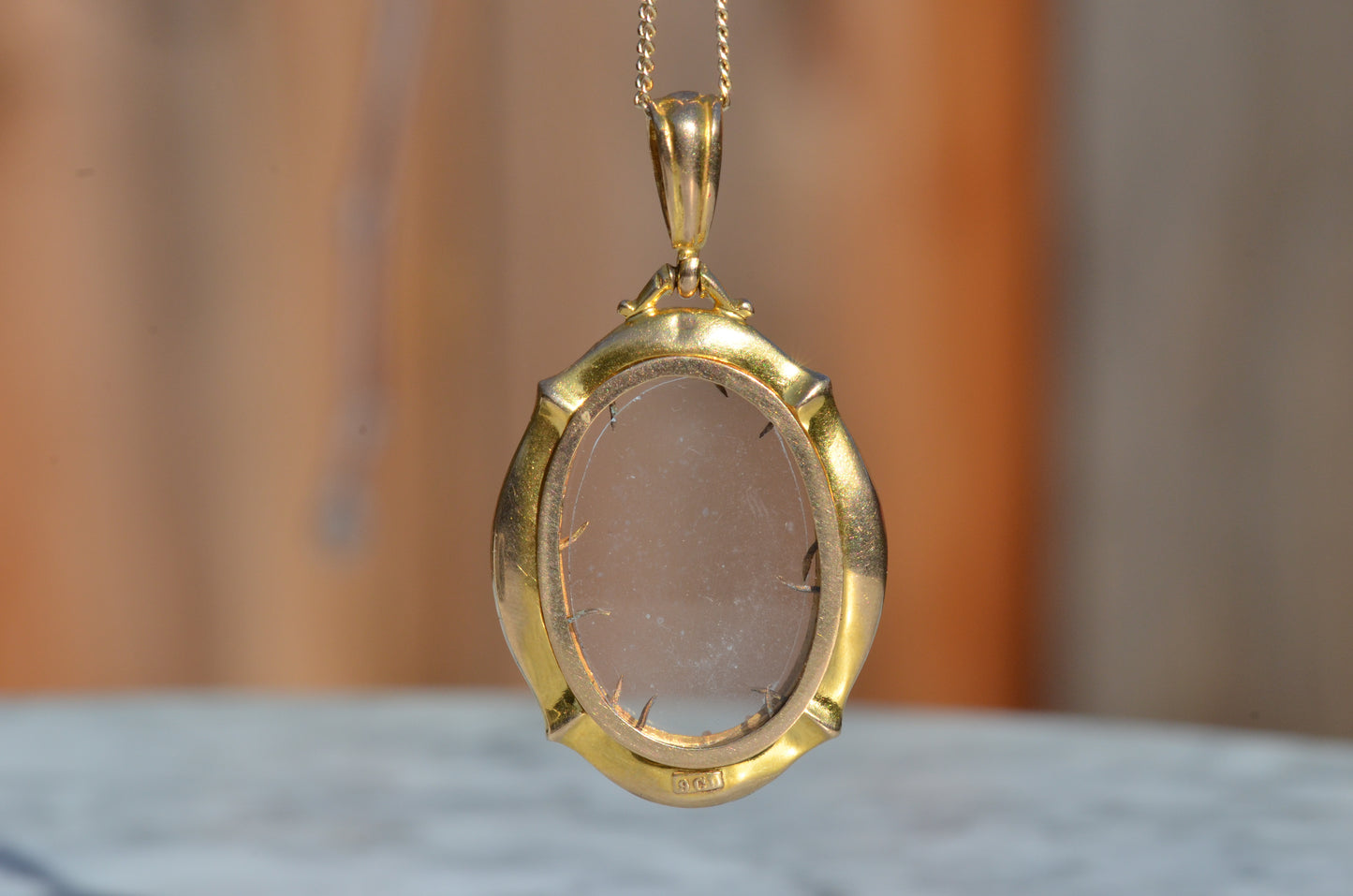 Warm Antique Glass Locket