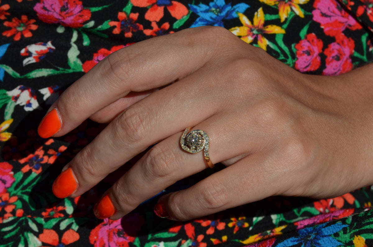 Dynamic Antique French Tourbillon Ring