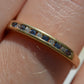 Cornflower Blue Sapphire and Diamond Half Eternity