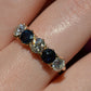 Dazzling Sapphire and Diamond Five Stone Band
