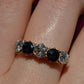Dazzling Sapphire and Diamond Five Stone Band