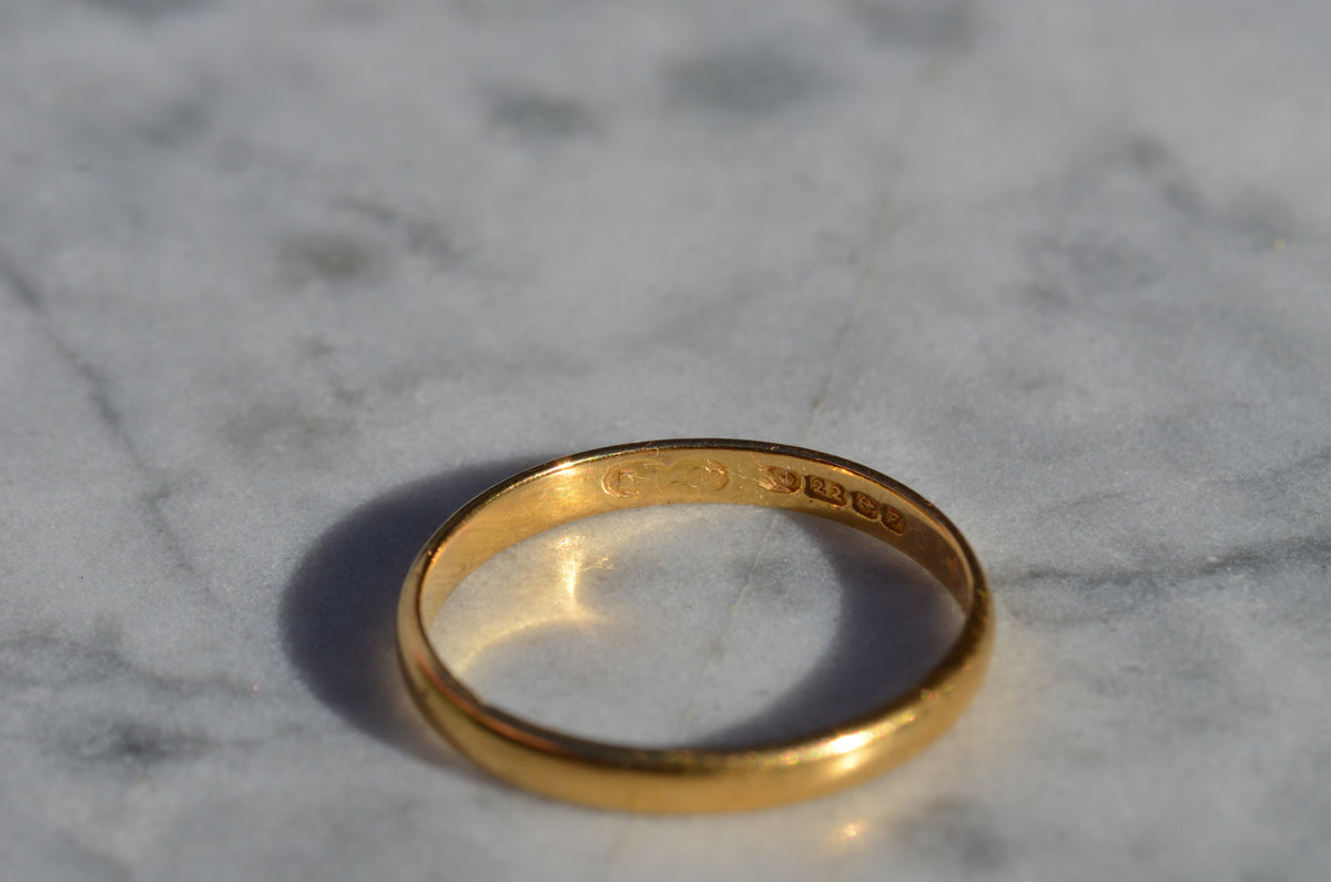 Classic Midcentury 22k Band 1955 Size 10.5