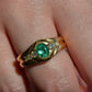 Heavy Glam French Emerald Ring