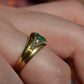 Heavy Glam French Emerald Ring